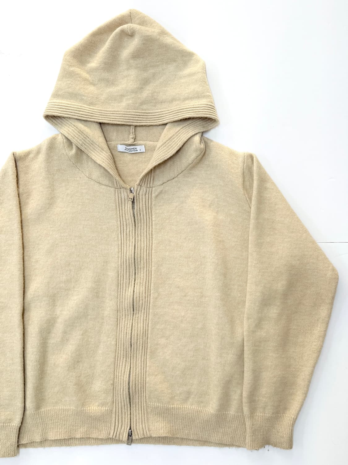 아이보리 니트집업 상품이미지2