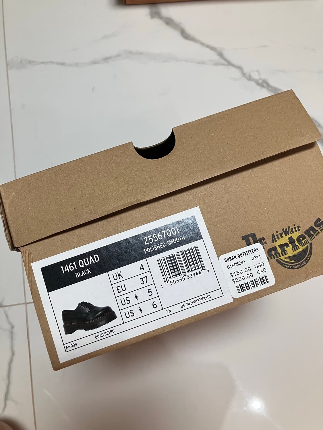 4시간착용 새거같은 닥터마틴 쿼드 1461 로퍼 uk4  us6 상품이미지3