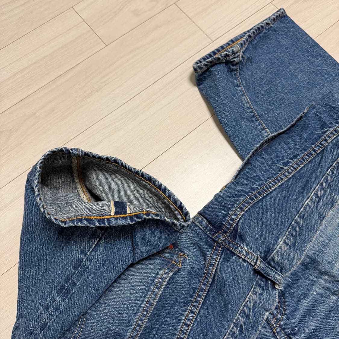 (새제품)웨어하우스 1101 2nd-hand 워싱 데님팬츠 36 상품이미지3