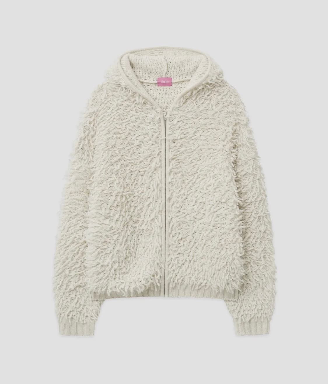 시눈 Fringe Hooded Knit Zip-up (Ivory) 상품이미지2