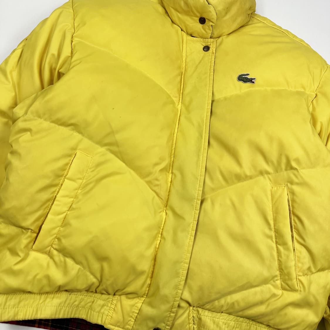 라코스테 올드 아카이브 클래식 타탄체크 리버시블 패딩 S 상품이미지6