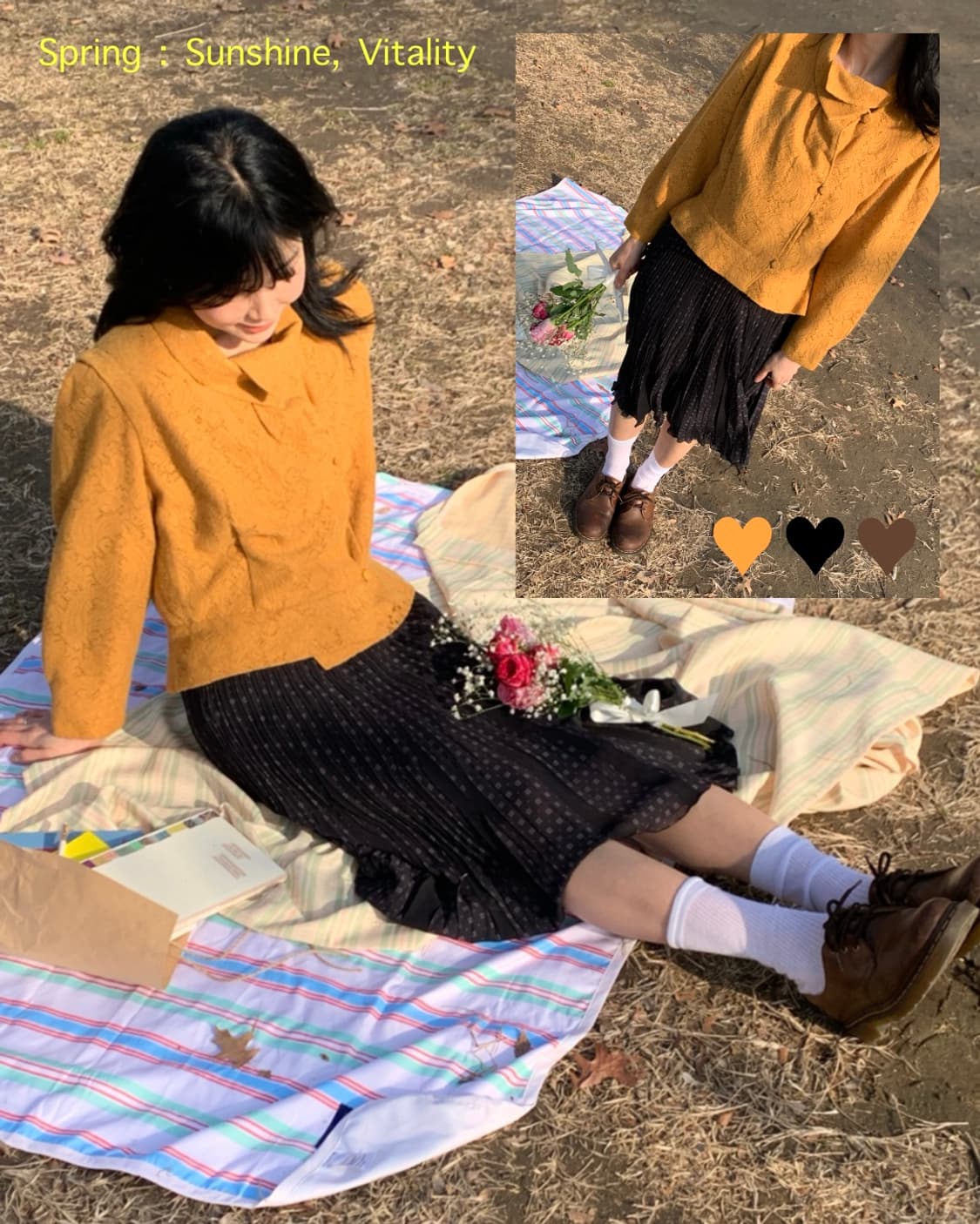 블랙 레이어드 플리츠 스커트 상품이미지7