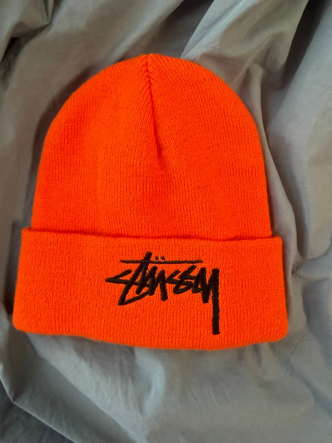 스투시 오렌지 비니 /1회착 거의 새상품급 모자 상품이미지1