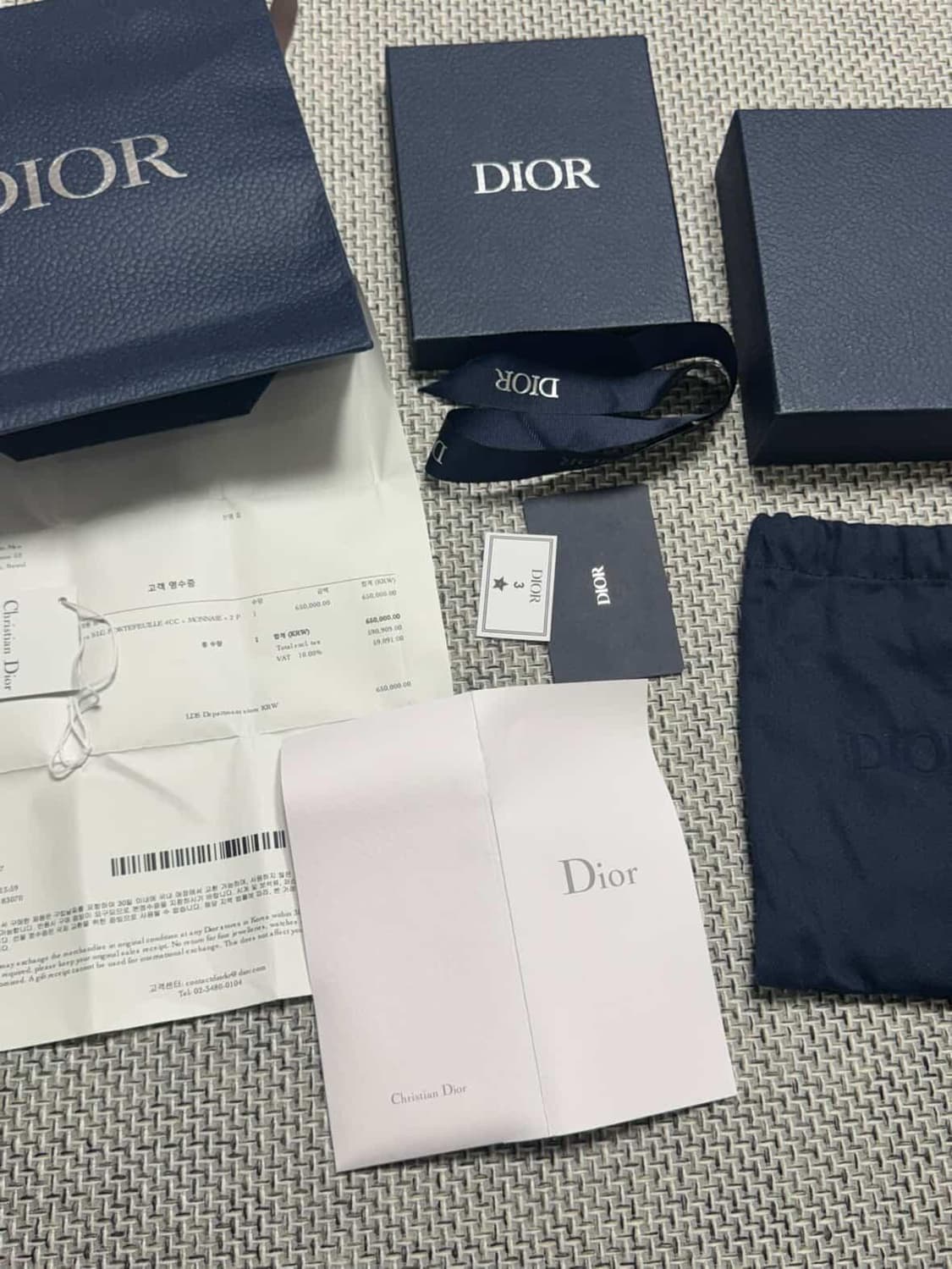 디올 CD 다이아몬드 캔버스 반지갑 상품이미지10