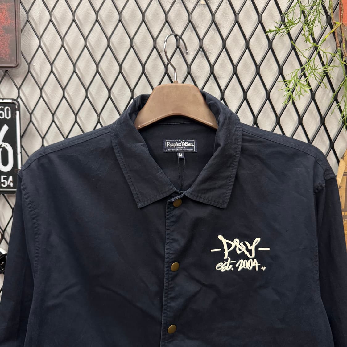 JPN VINTAGE 초어 자켓 후면 레터링 포인트 네이비 상품이미지3