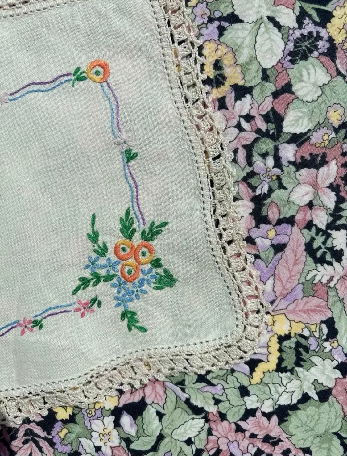 빈티지 사각 손자수 도일리 상품이미지2