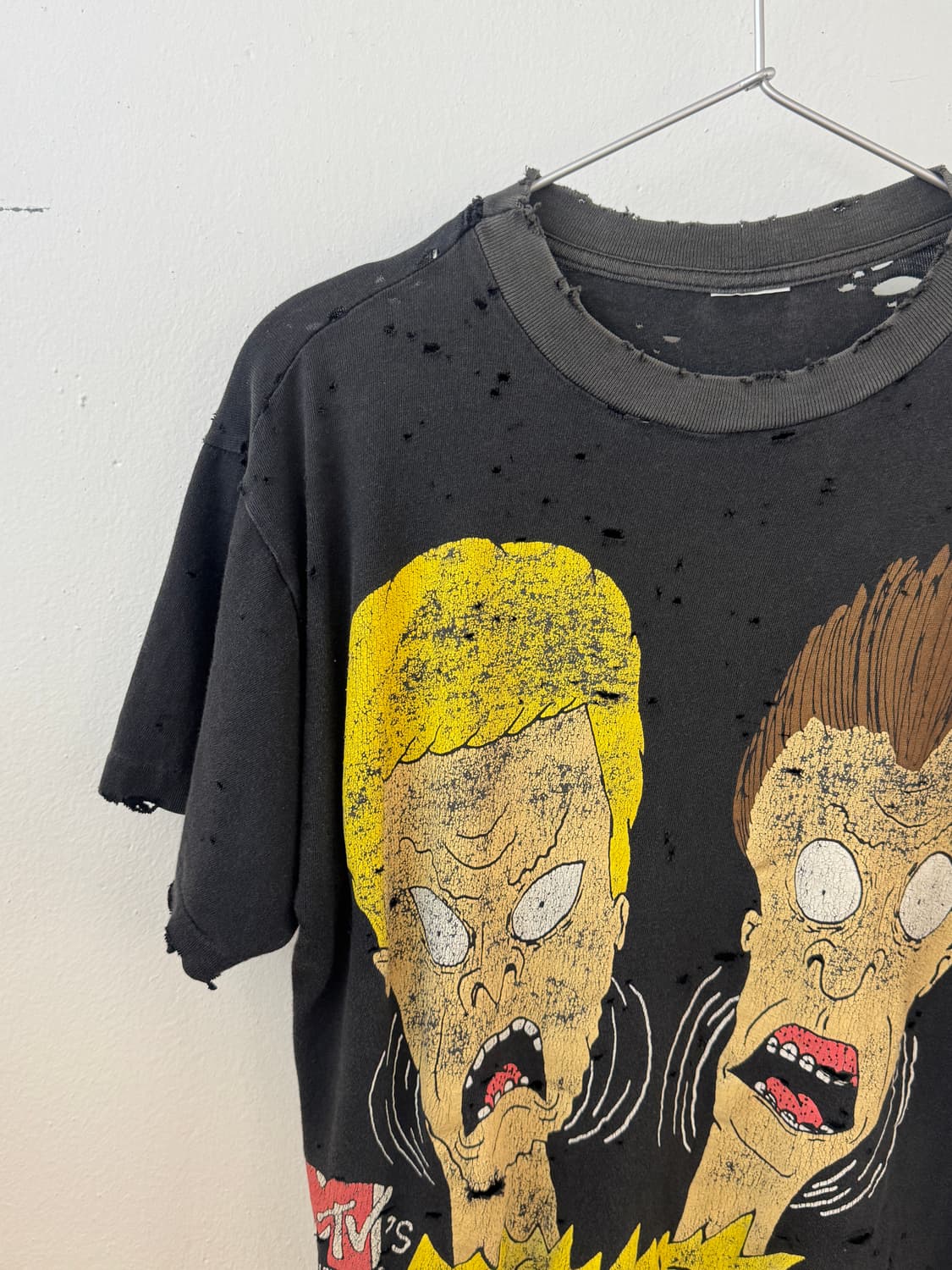 90s hard faded Beavis Butt-Head t shirt 상품이미지2