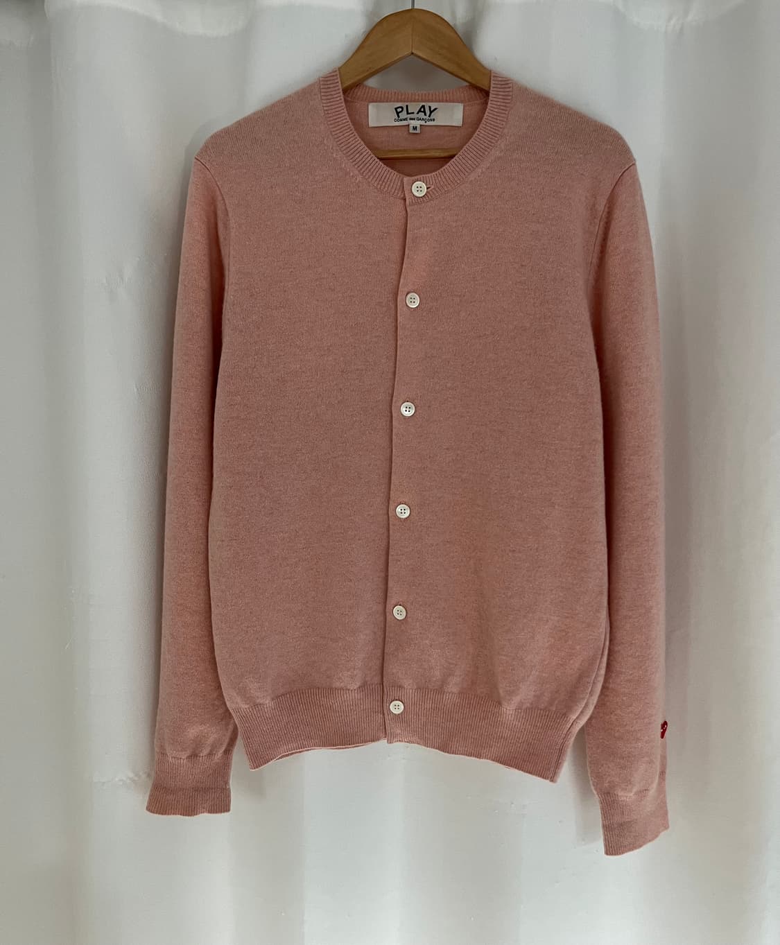 꼼데가르송 핑크 라운드 가디건 공용 상품이미지4