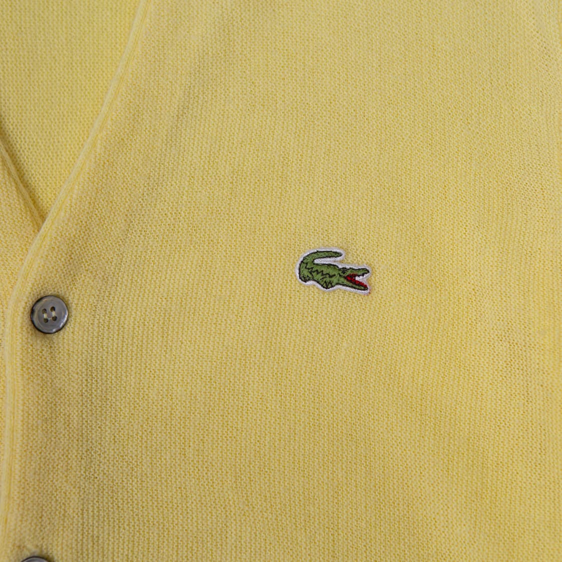 70s IZOD 라코스테 아크릴 가디건 옐로우 상품이미지3