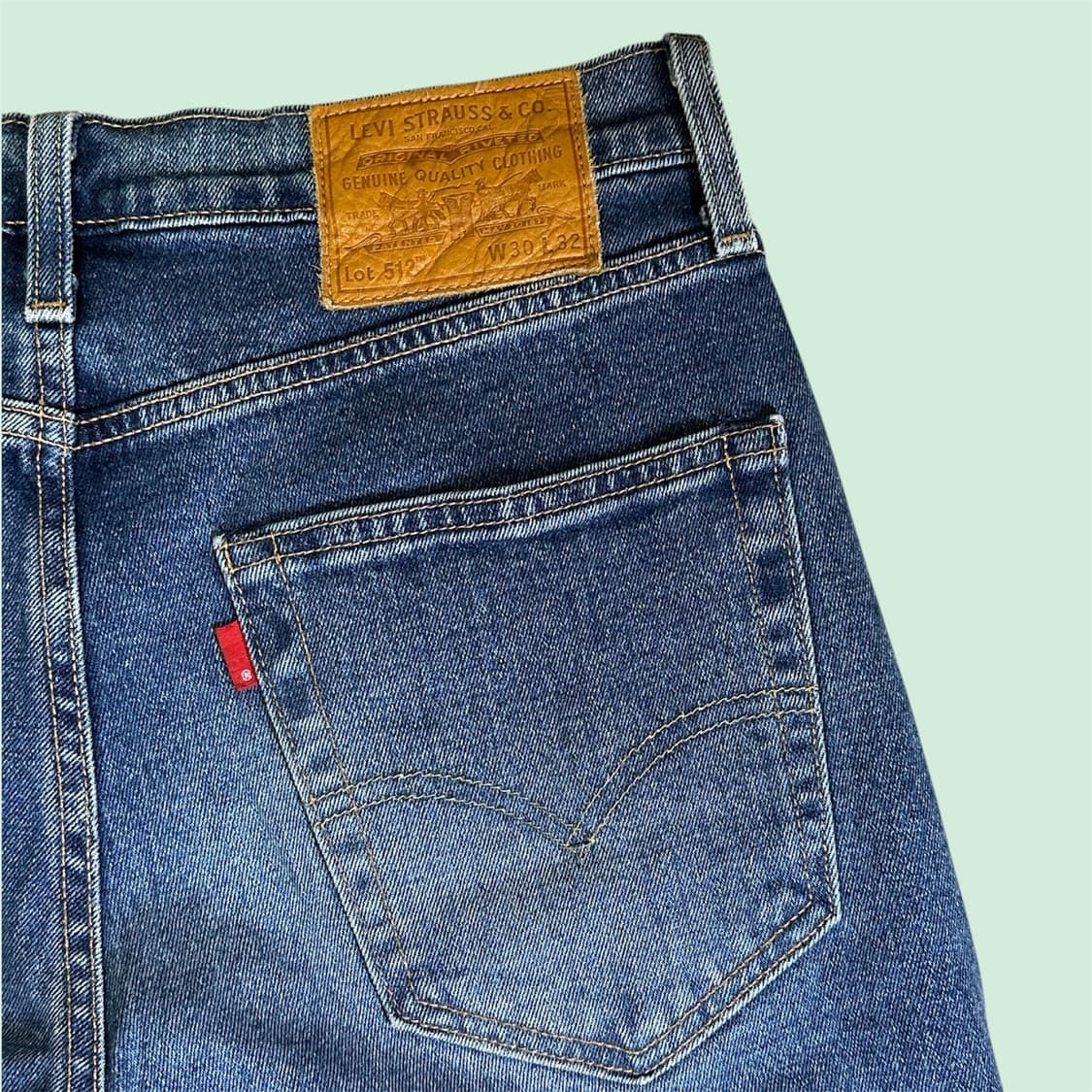 리바이스 512 프리미엄 가죽 패치 W30 x W32 블랭크 탭 상품이미지7
