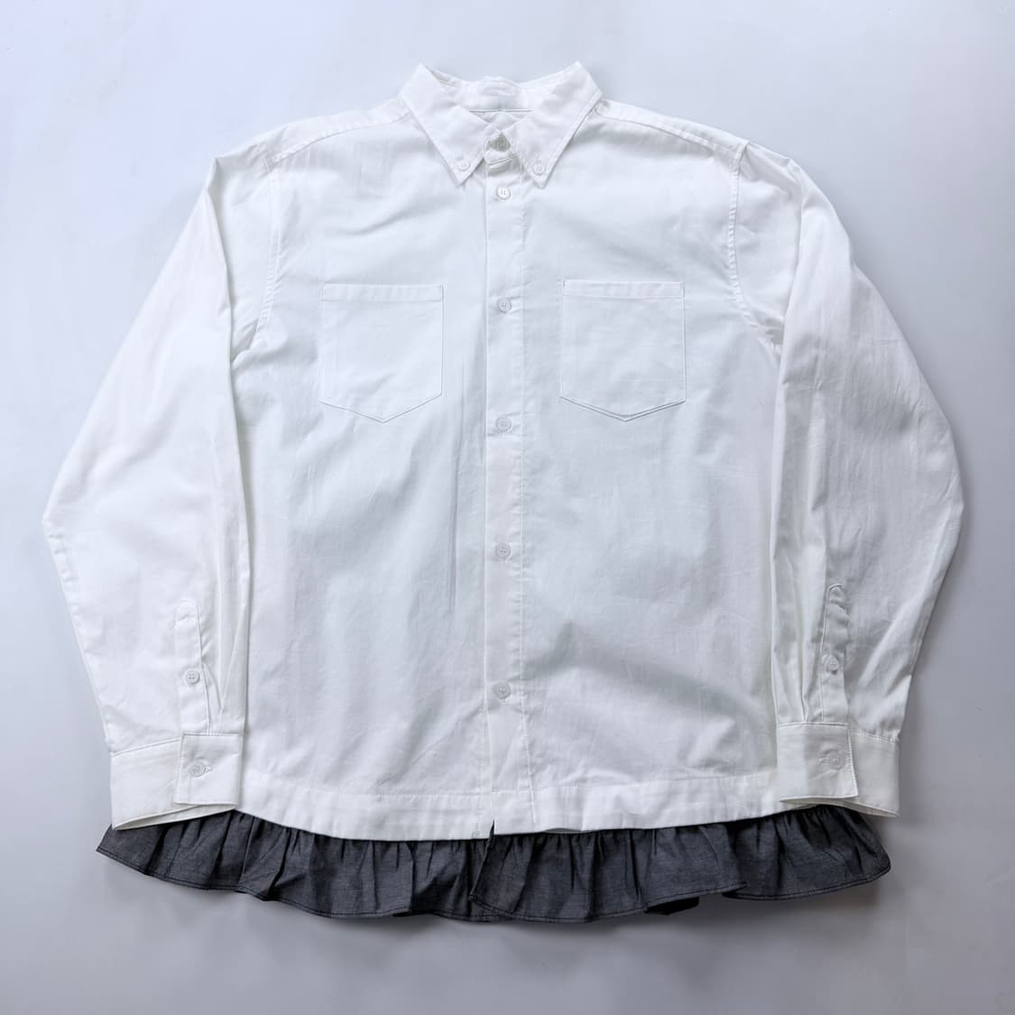 사파리스팟 레귤러 스냅 프릴 셔츠 화이트 상품이미지2