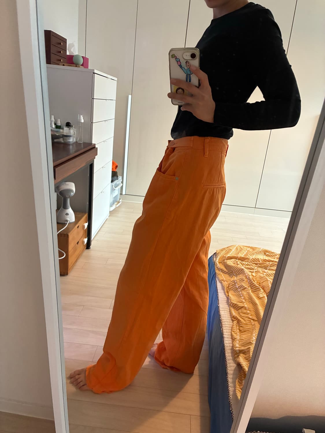 [더일마] 오렌지 어드저스터블 데님 진 (26-28인치 조절 가능) 상품이미지9