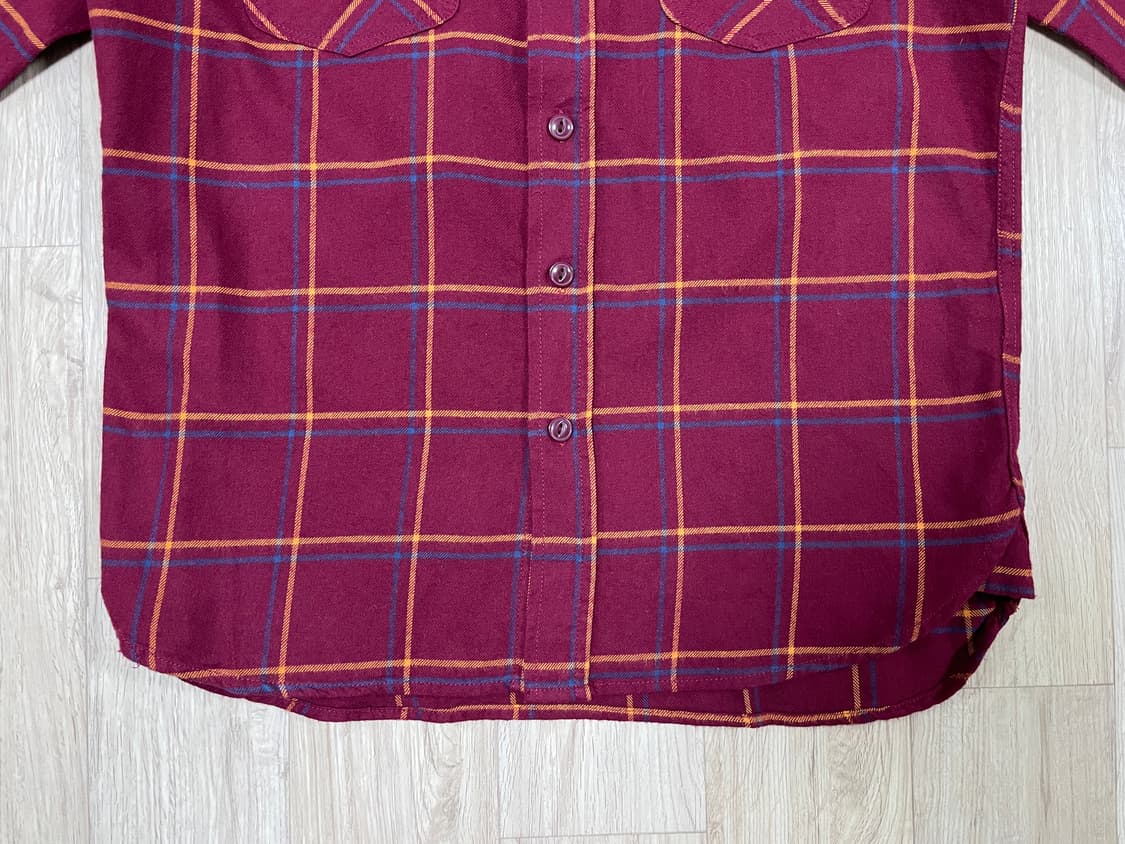 95~100) 60's 복각 Lee 플란넬 워크셔츠 상품이미지6