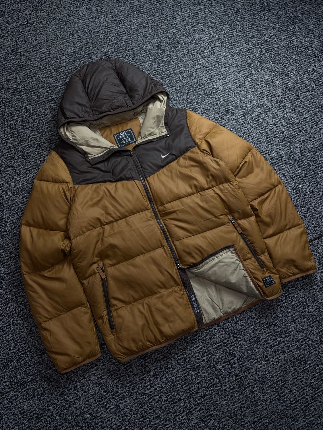 00s 나이키 올드스쿨 배색 경량 후드 다운 패딩 1510 상품이미지1