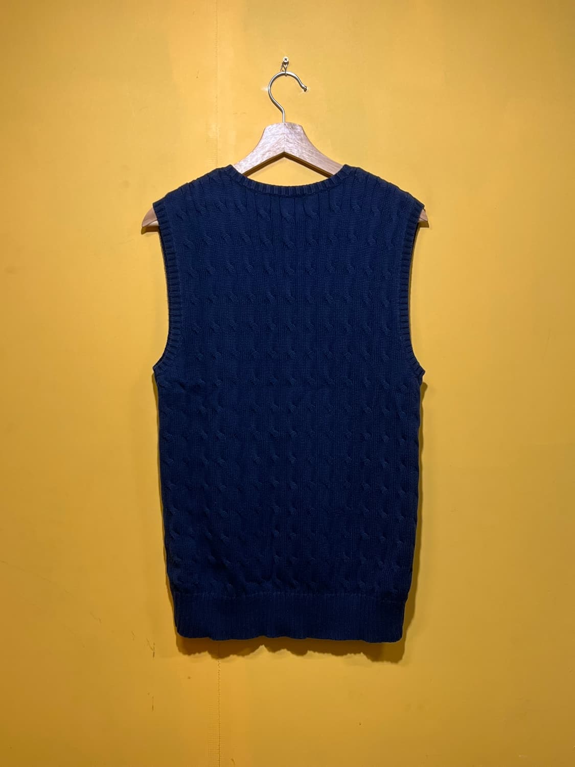 [여성XL] 폴로 랄프로렌 케이블 니트 베스트 네이비 포니 자수 상품이미지8