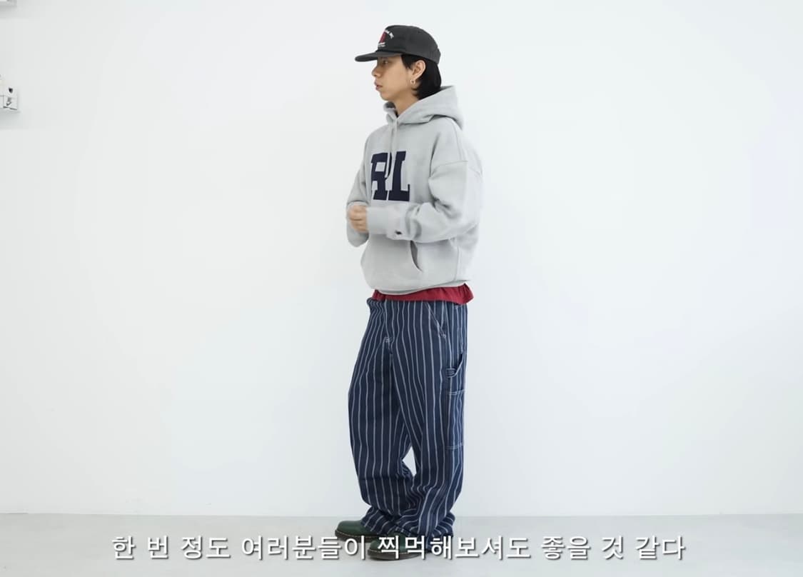 맥우드건 파번 7505 카펜터 와이드핏 스트라이프 다크인디고 데님팬츠 상품이미지7