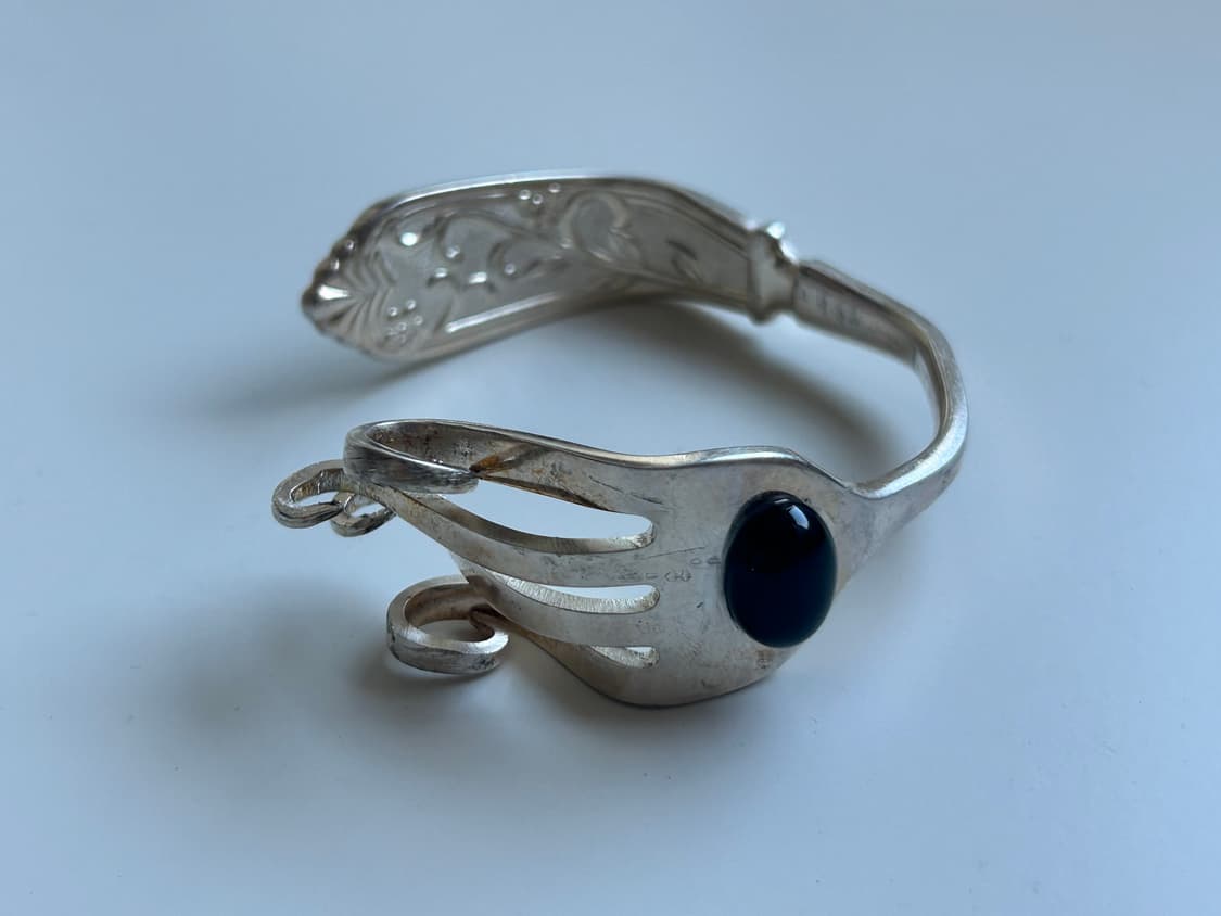 빈티지 오닉스 포크뱅글 L 상품이미지1