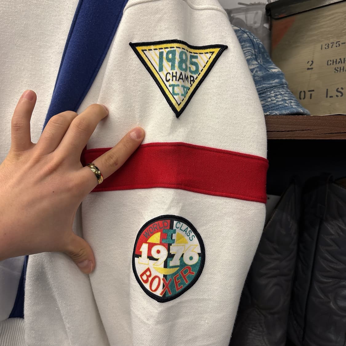 90s 아디다스 USA 복싱클럽 패치워크 맨투맨 스웻셔츠 N891 상품이미지6