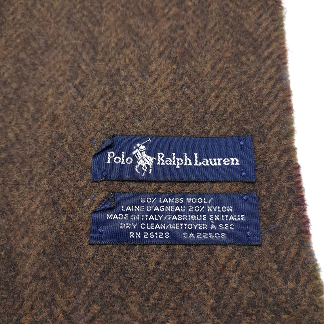 MX502 폴로 90s 이태리판 램스울 양면 타탄체크 머플러 목도리 상품이미지4