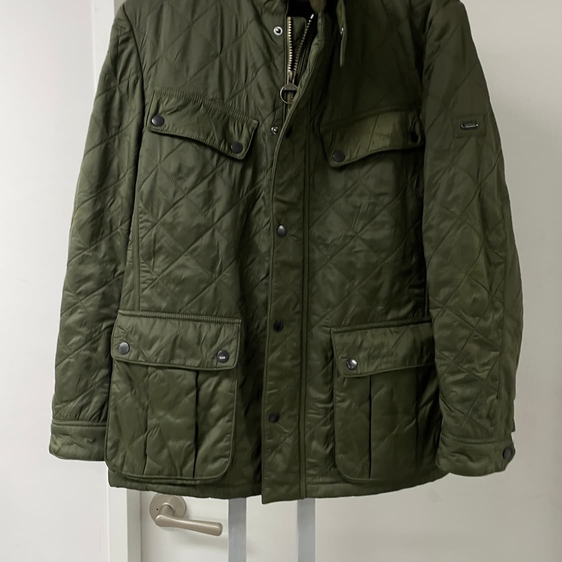 바버 퀄팅 카키 자켓 M 상품이미지3