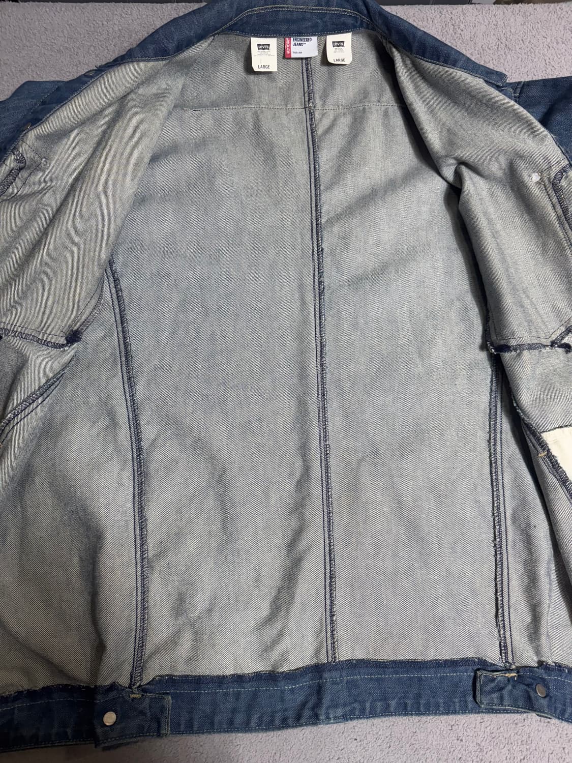 Levis 리바이스 엔지니어드 진 커버올 데님 자켓 L 상품이미지8