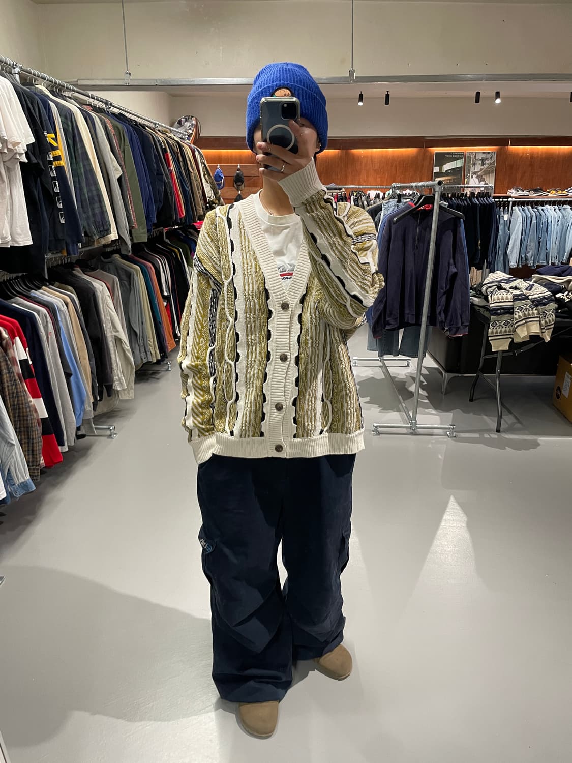 빈티지 V넥 가디건   상품이미지5