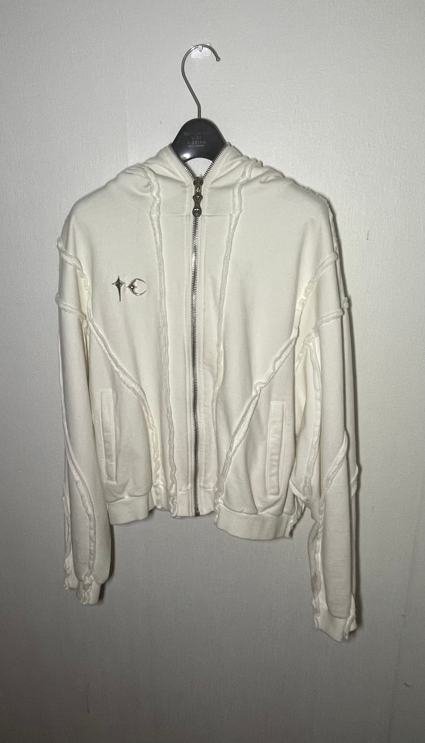 떠그클럽 글라디에이터 후드집업 화이트 사이즈 교환or판매 상품이미지1