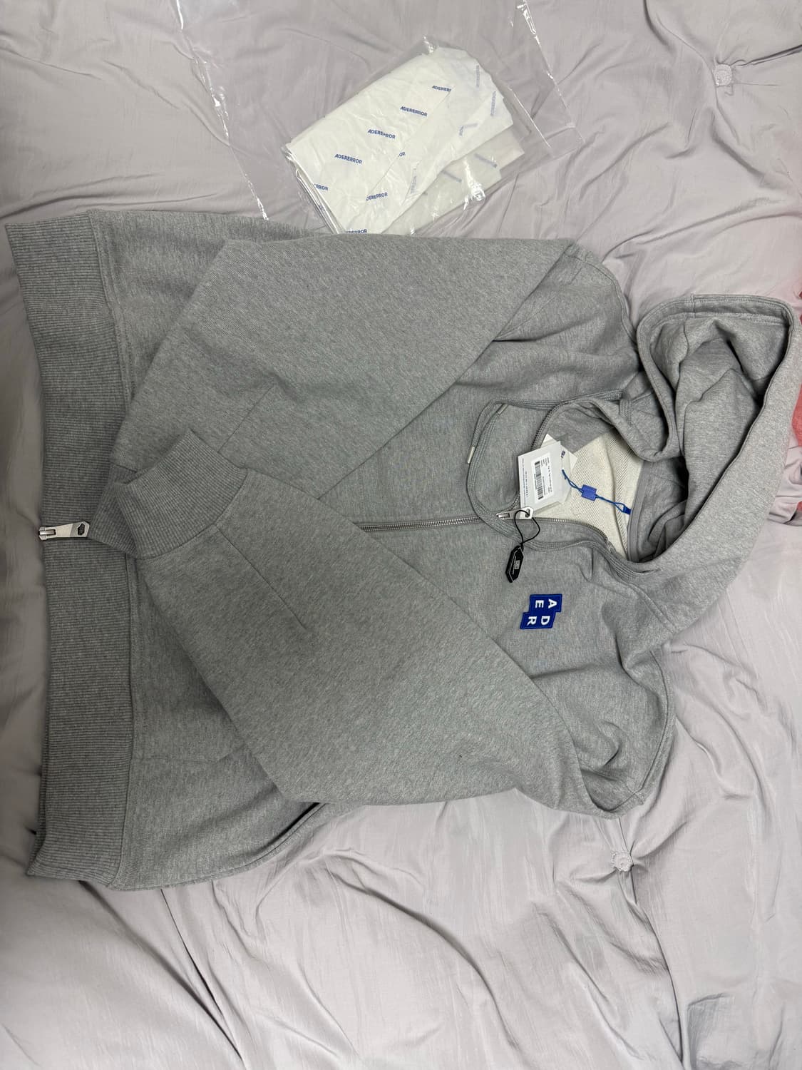 (새상품)아더에러 시그니피컨트 TRS/BL 태그 후드 집업 02 그레이L 상품이미지3