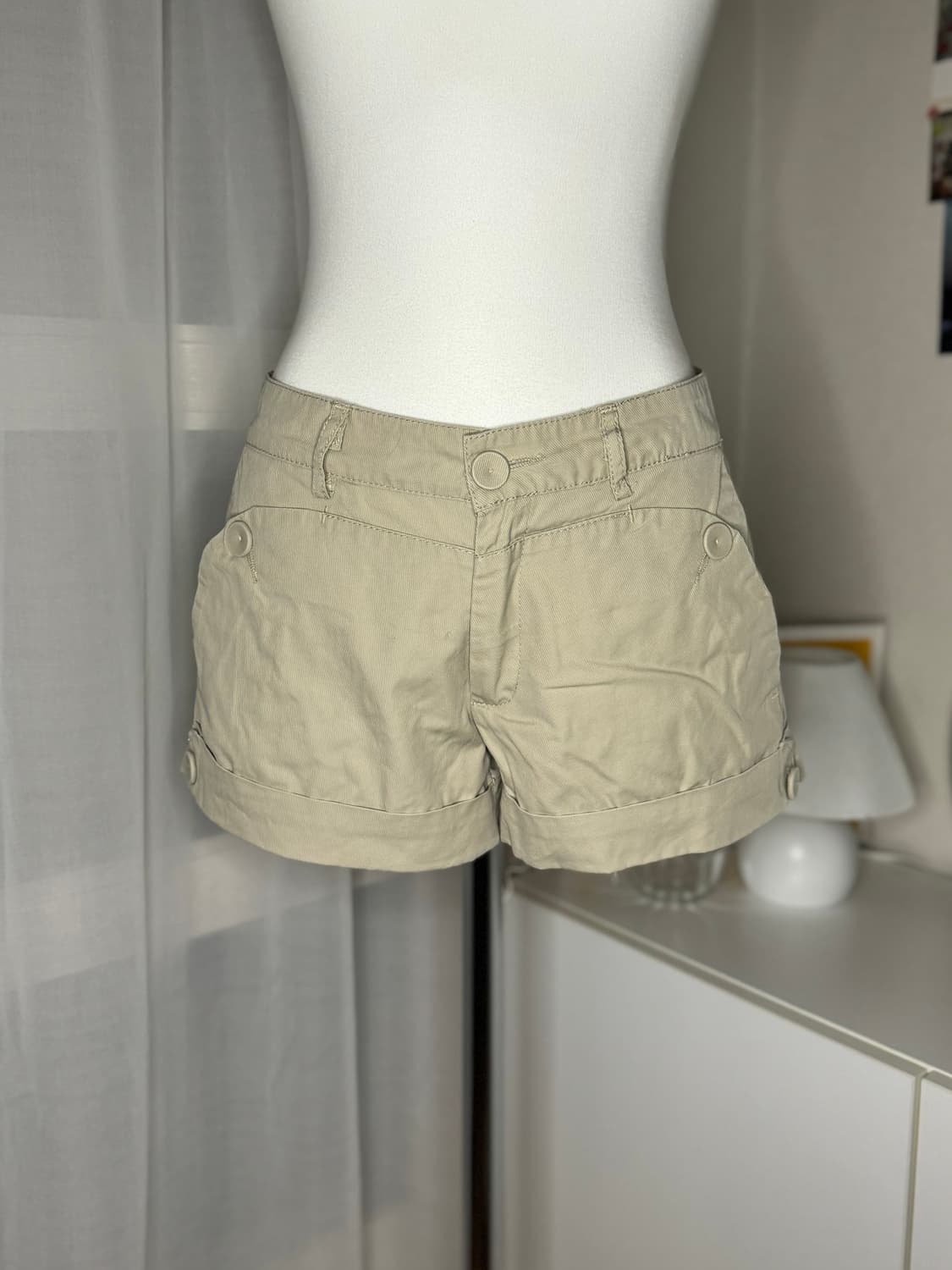 Y2K 너드 코튼 숏팬츠 상품이미지1