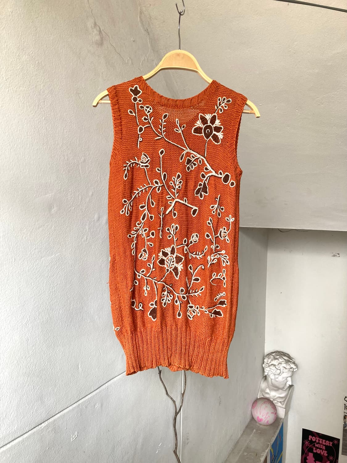 빈티지 에스닉 오렌지 플라워 베스트 상품이미지5