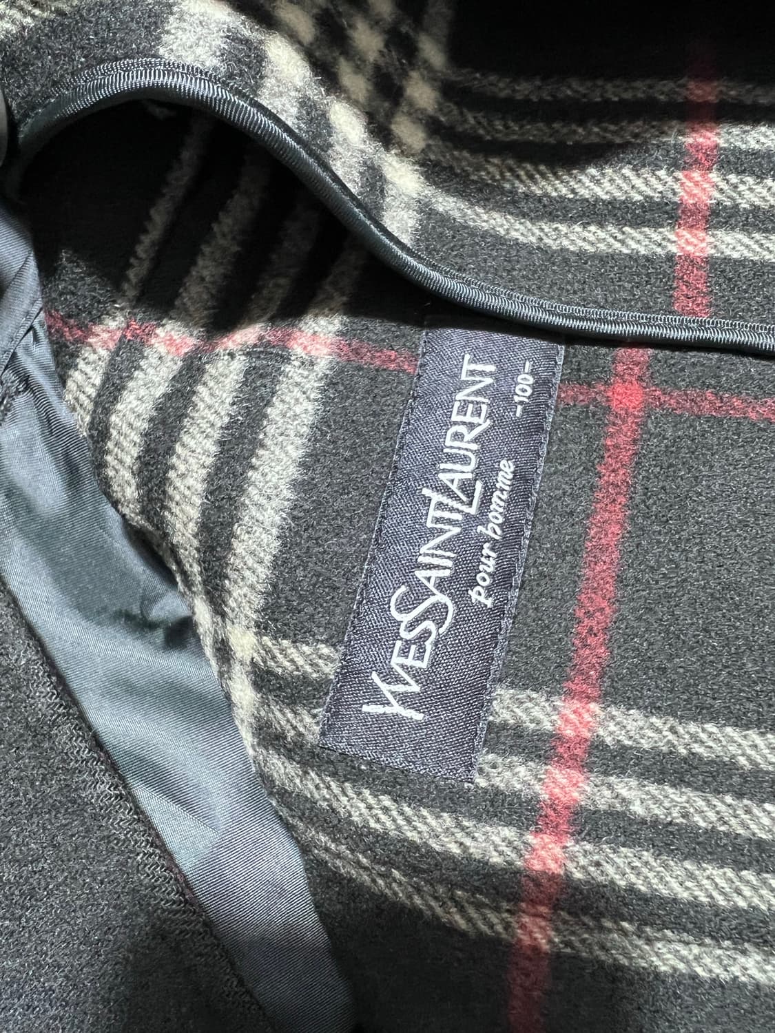 입생로랑 울 블루종 스윙탑 헤링턴 자켓 100 상품이미지4