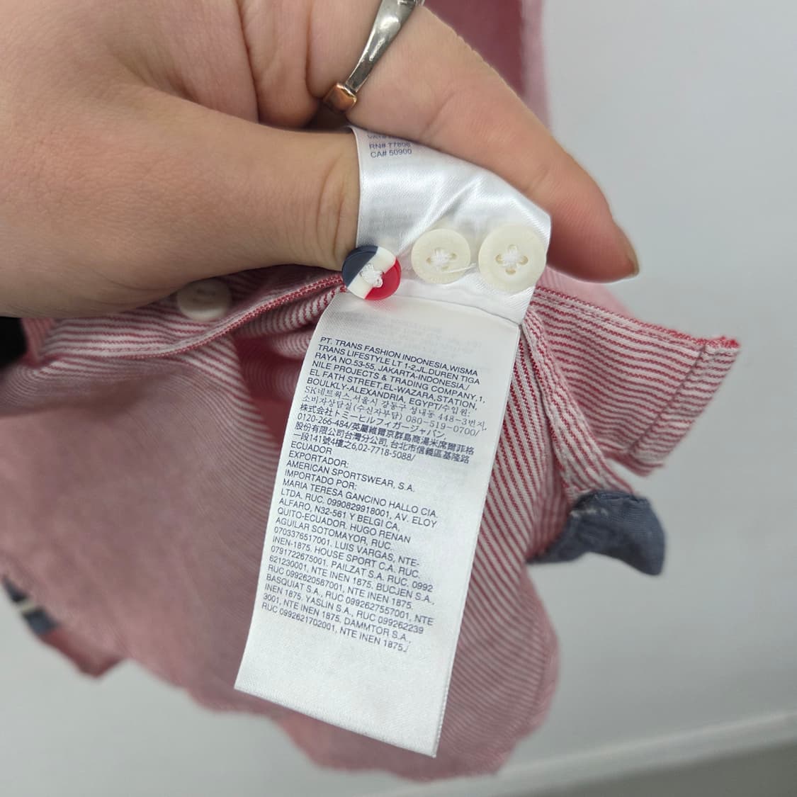 타미힐피거 스트라이프 셔츠 남방 남m 상품이미지7