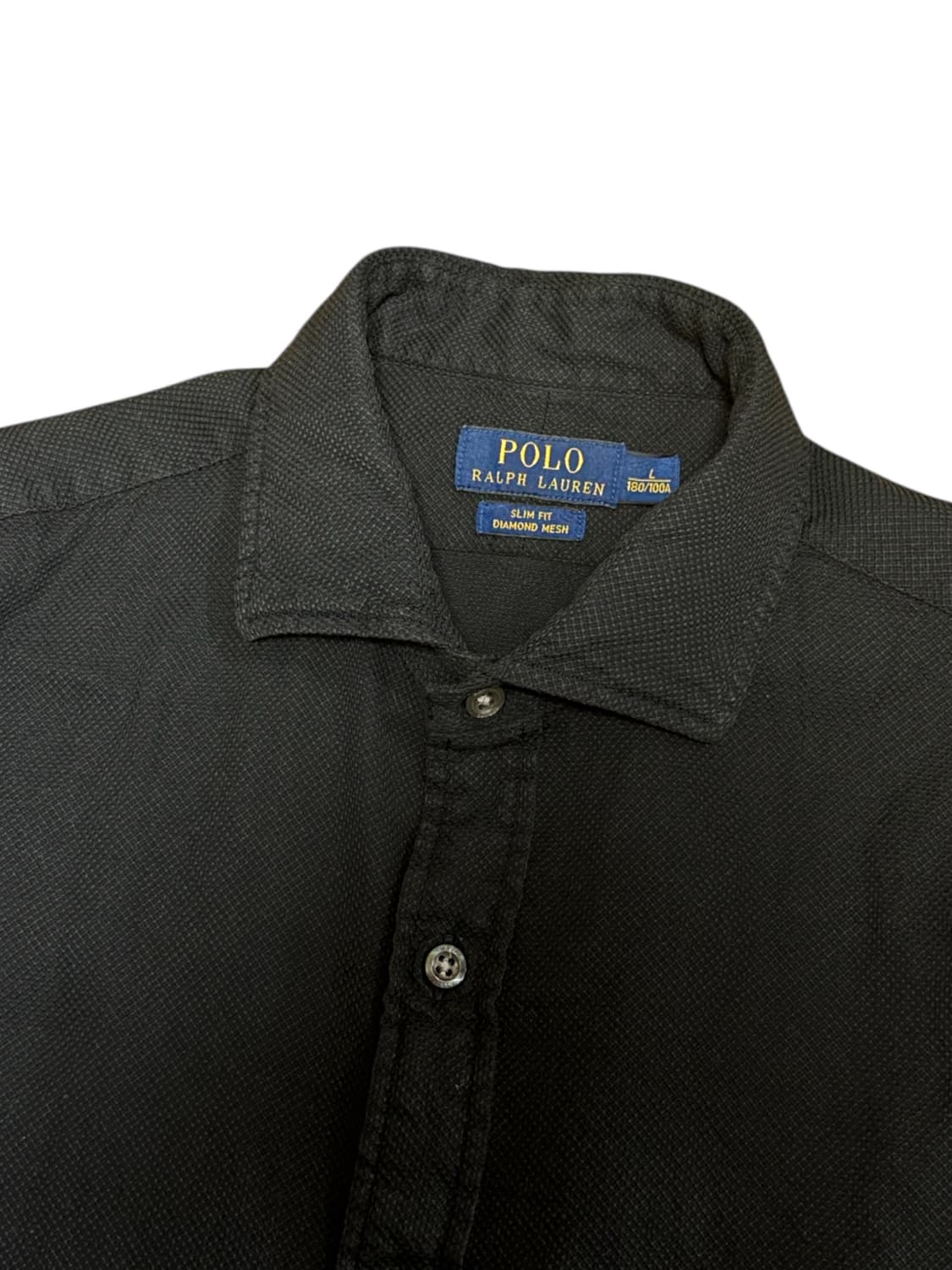 폴로 랄프로렌 다이아몬드 메쉬 블랙 셔츠 상품이미지1