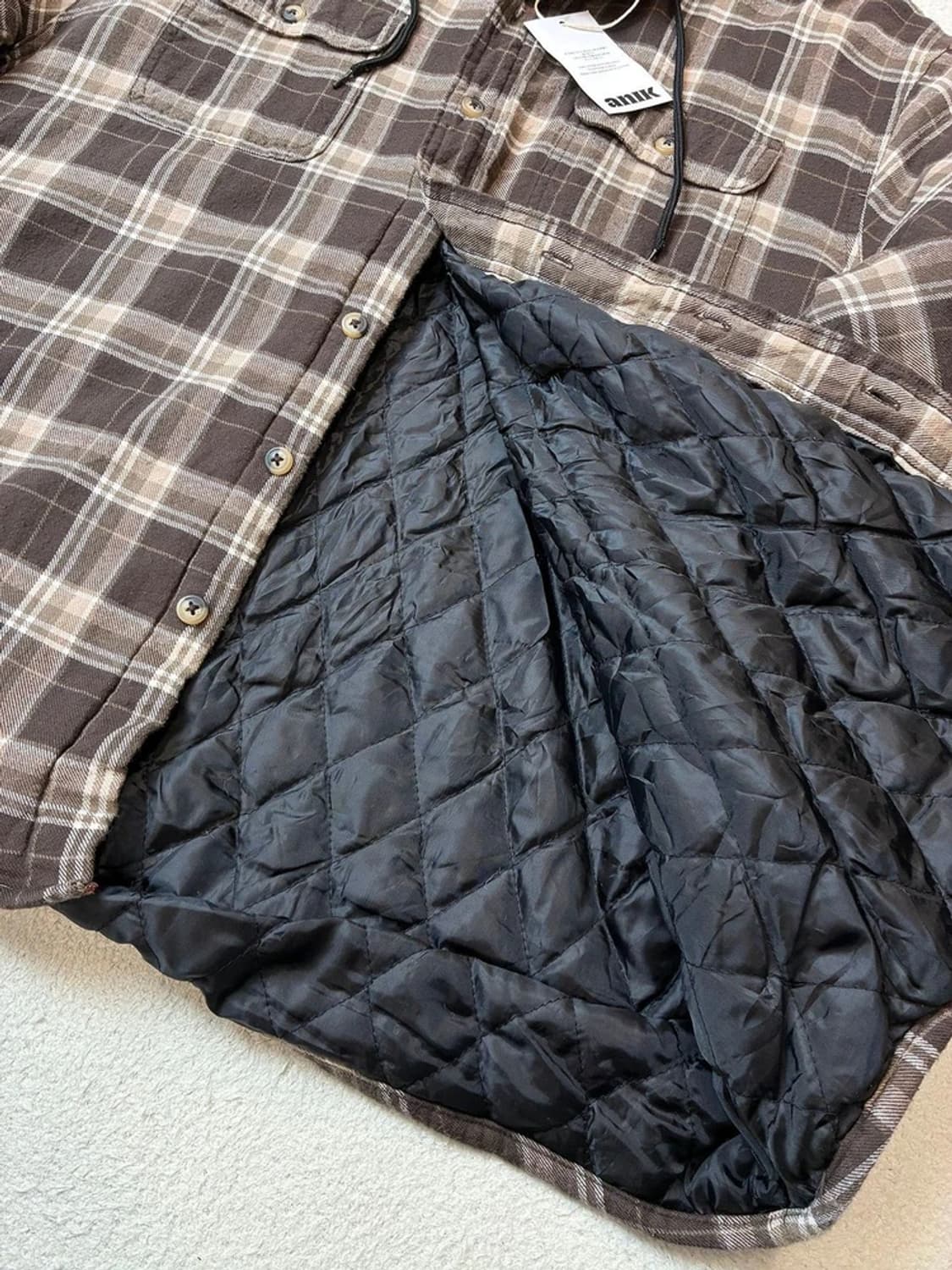 랭글러 90's 투 포켓 오버 브라운 체크 후드점퍼 PN6289 상품이미지6