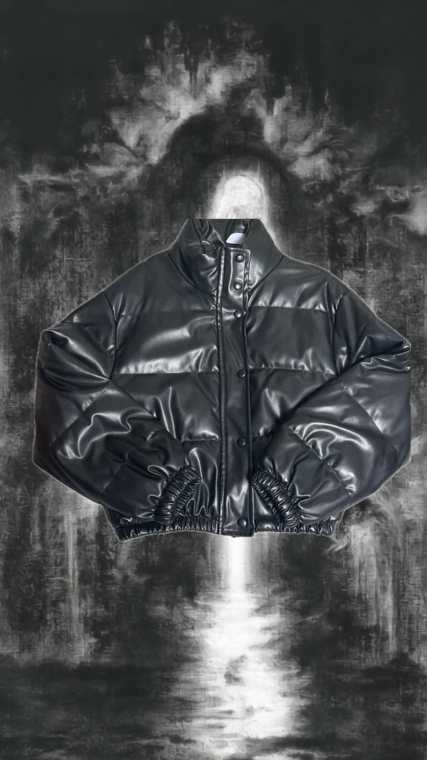 Black 유광 숏패딩 상품이미지1