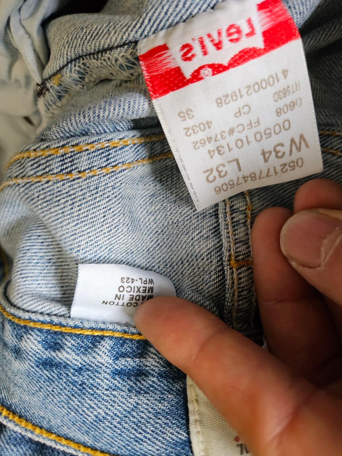 00s 데드스탁 levis 501 34x32 연청 리바이스 상품이미지5