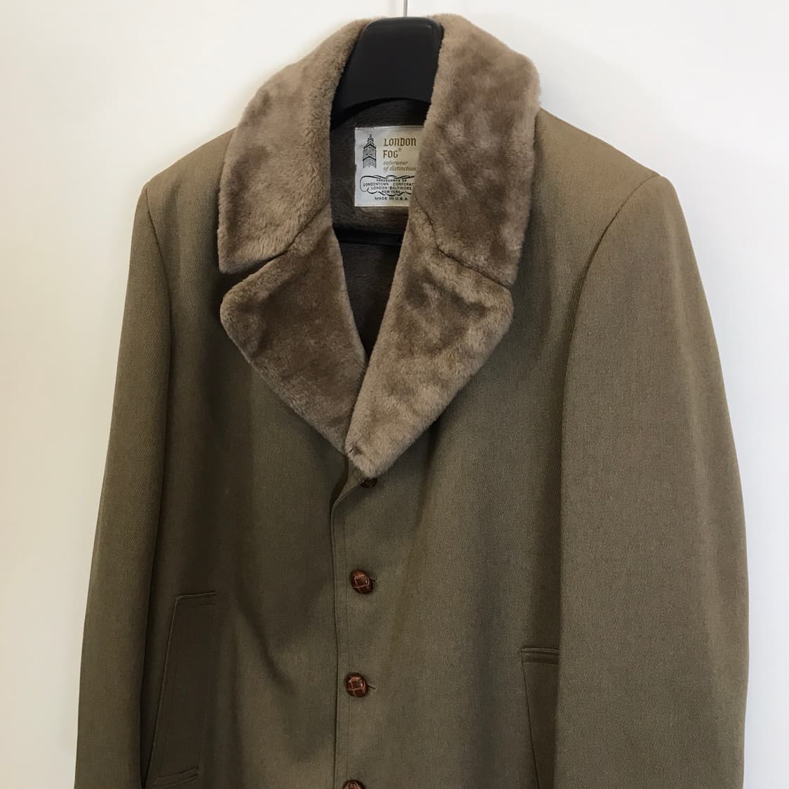 런던포그 70-80s  모피안감 USA메이드 모직코트 [42] 상품이미지2