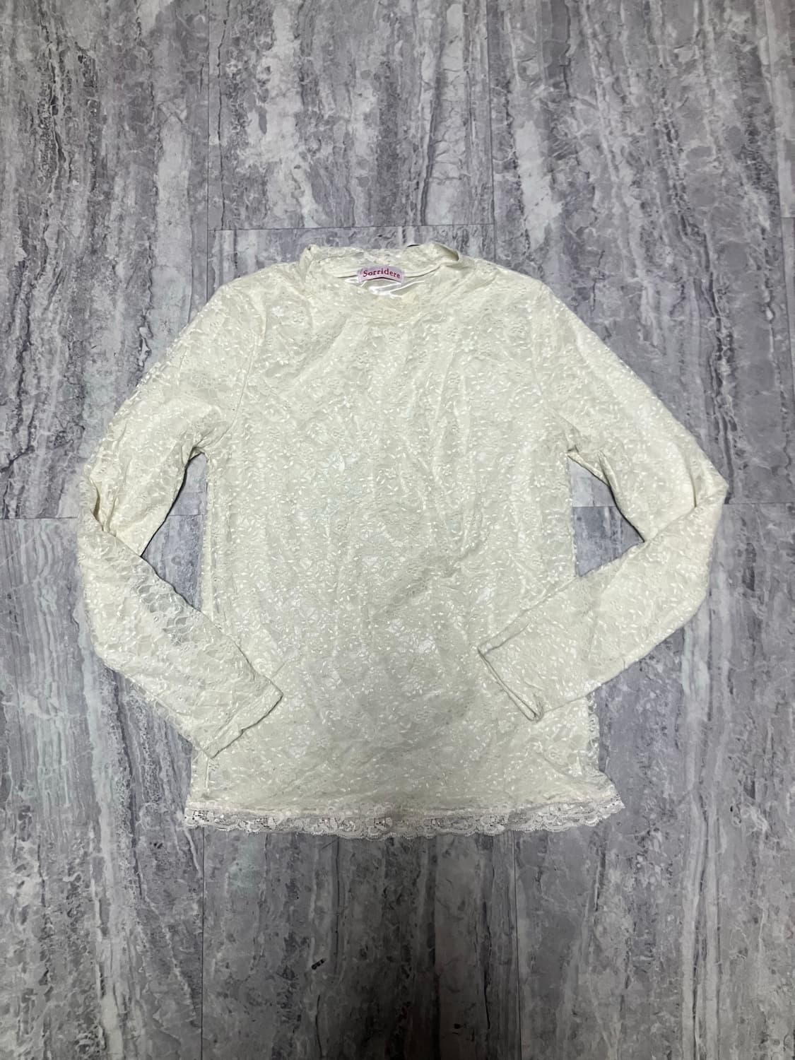 일본빈티지 Sorridere 달천깔페어리 공주풍 레이스블라우스 긴팔티셔츠 상품이미지1