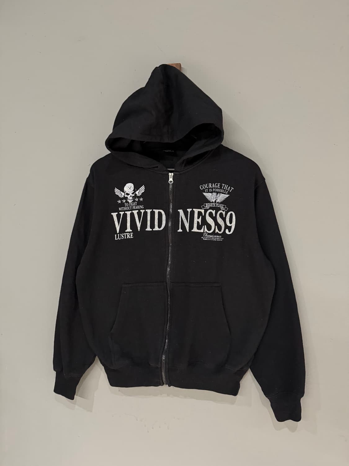 back skull printing hood zip-up 상품이미지4