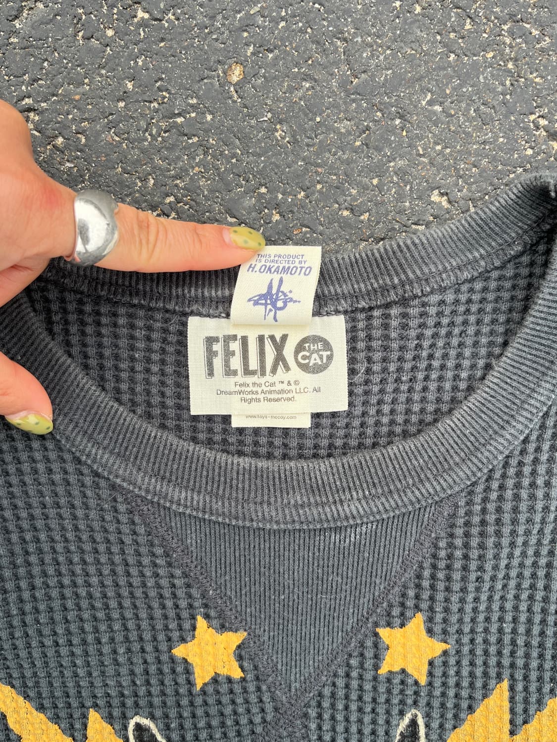 토이즈 맥코이 펠릭스 더 캣 ‘플라잉 트레이닝’ 빅 와플 크루넥 셔츠  상품이미지5