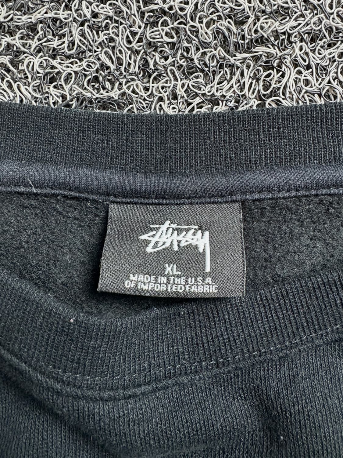 스투시 쉘즈 베이직 빅로고 블랙 박시핏 크루넥 2391 상품이미지3