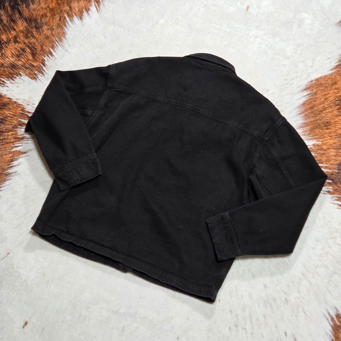 빈티지 블랙 투포켓 코튼 자켓 상품이미지4