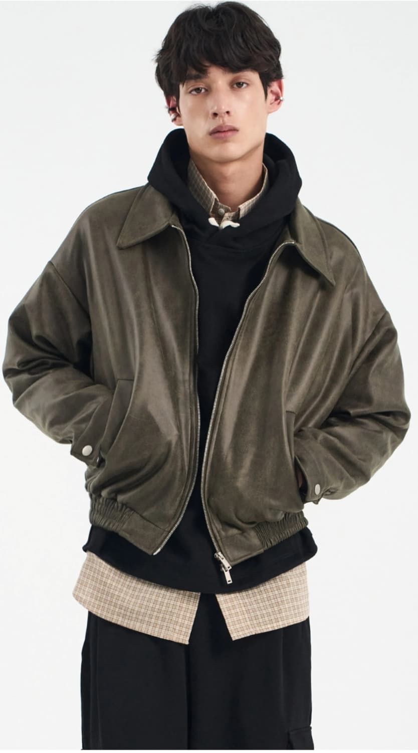 블랙모먼트 간절기 스웨이드 집업자켓 남자100 상품이미지1