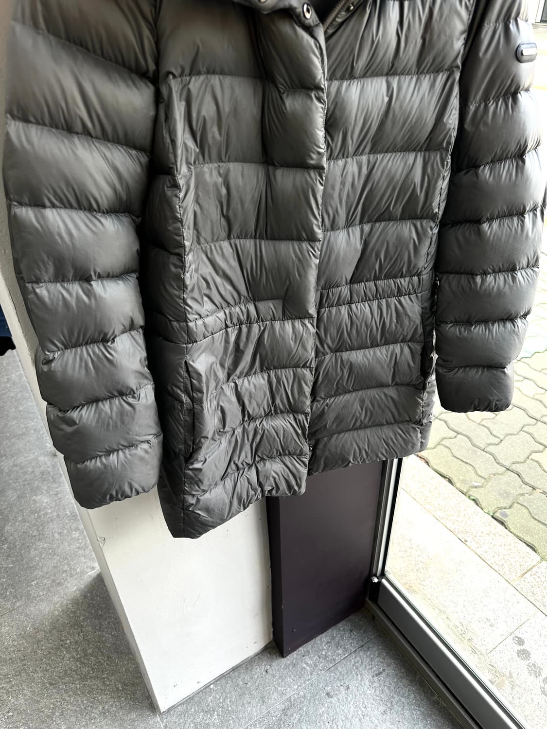 55/ 폴로랄프로렌 다운 레더패치 후디드 롱패딩 상품이미지4