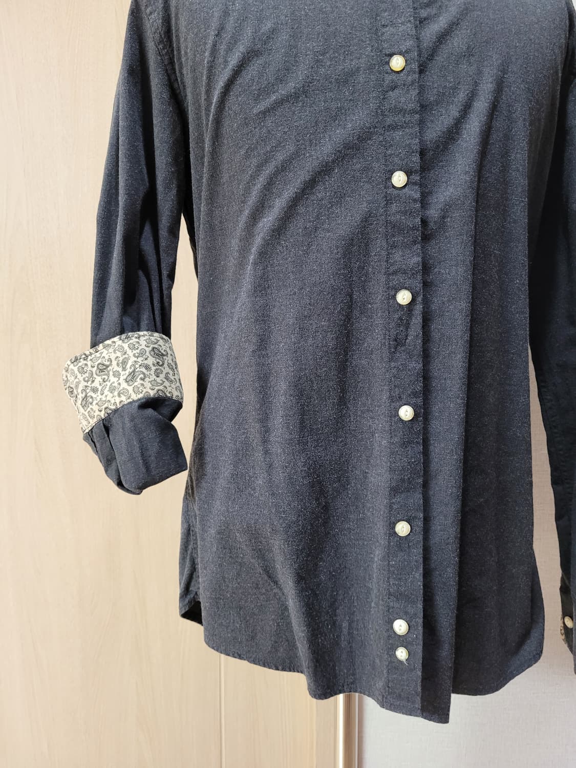 스파오포맨 SPAO for men 드레스 셔츠 105 블랙 상품이미지4