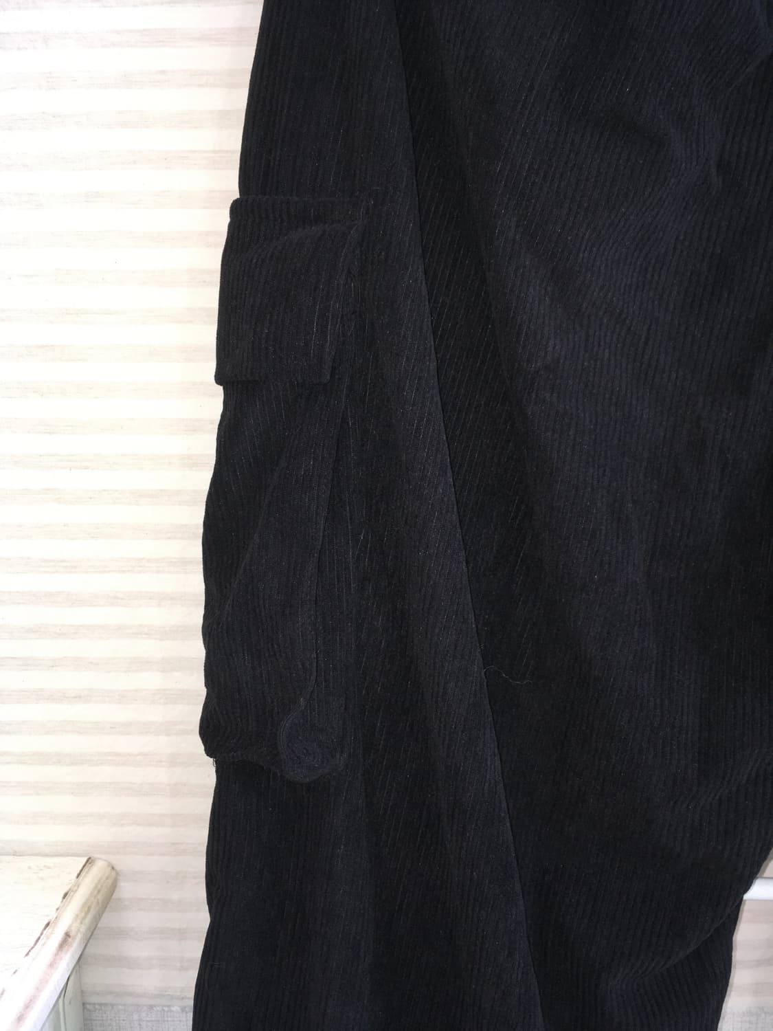 빈티지 블랙 골덴 카고 바지 y2k 스트릿 갸루 펑키 일본빈티지429   상품이미지3