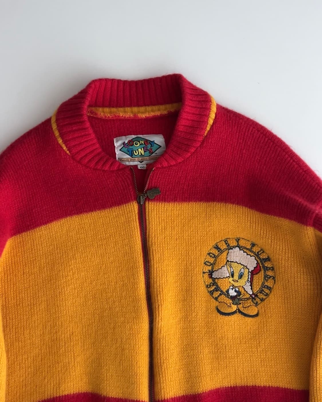 90s 루니툰즈 니트 집업 자켓 100 상품이미지4