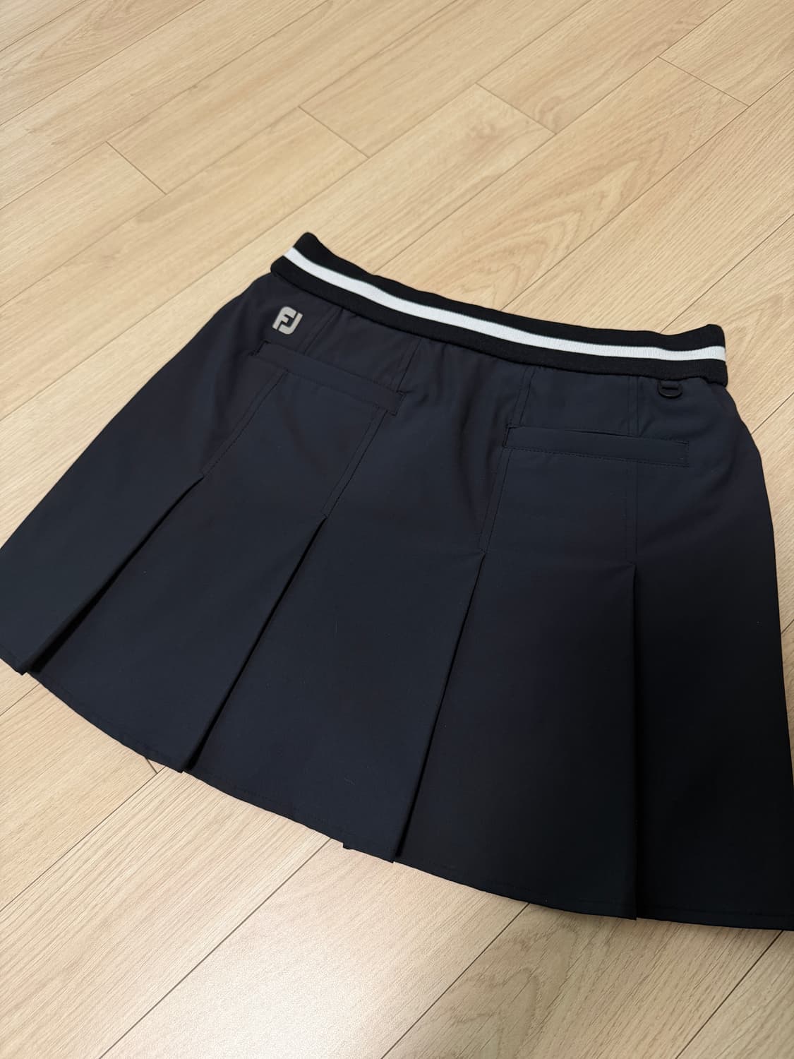 풋조이 블랙 플리츠 골프 밴딩 스커트 치마 XS 상품이미지2