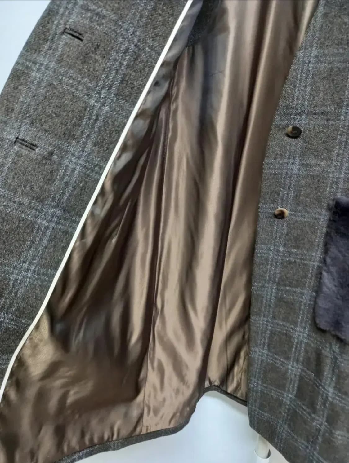 새 르베이지 춘추동 트위드 롱 베스트 55.66 상품이미지7