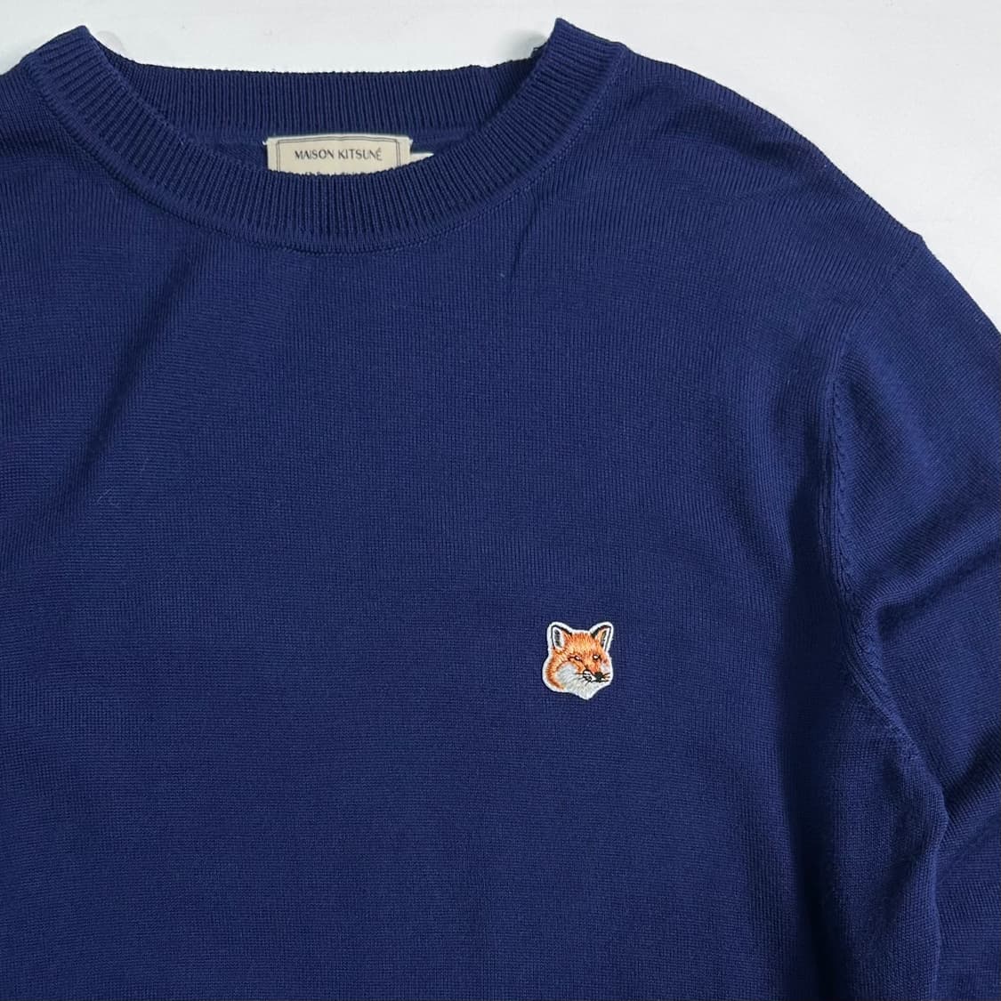 메종키츠네 블루 폭스헤드 니트  상품이미지3